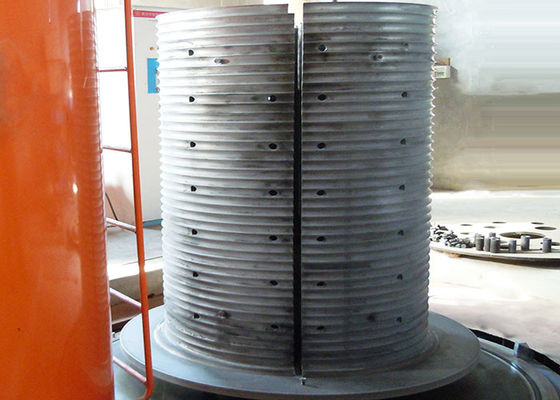 Grey Spooling Wire Rope Cover On Winch Drum Offshore Oil Crane Winch