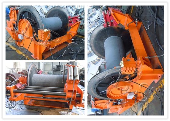 Yellow Color Hydraulic Capstan For Hoisting Appliance Pulling Force