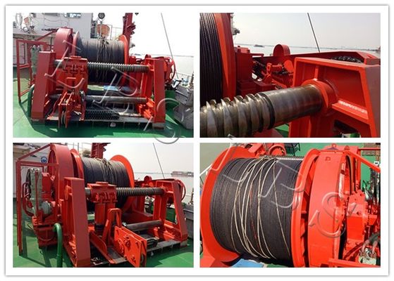 Marine 20Ton Hydraulic Winch Horizantal Hoist Winch with Large Rope Capacity