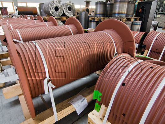 Double Folded Wire Rope Drum Cable Reel With Rope Line Device