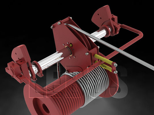 Double Folded Wire Rope Drum Cable Reel With Rope Line Device