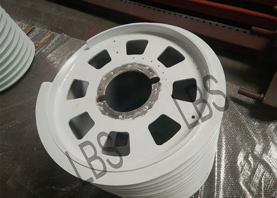 シルバーワイヤロープドラムスプレー 亜鉛プリマー 完成 リフティングとクレーン